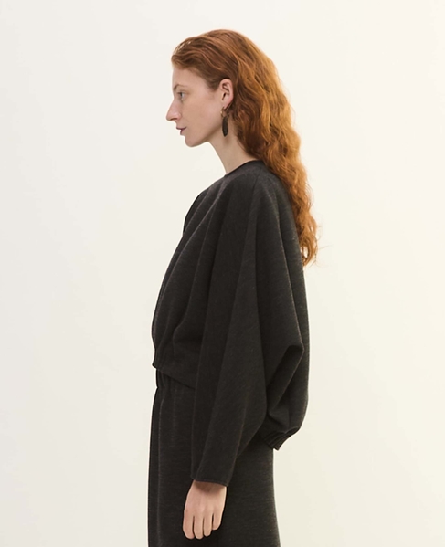 ダンボールジャージ/ミルドジャージゴムタックドルマンプルオーバー 詳細画像 チャコールグレー 8