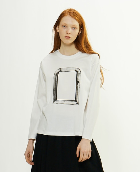 スーピマバイオスムースプリントTシャツ 詳細画像 ホワイト×フレーム 8