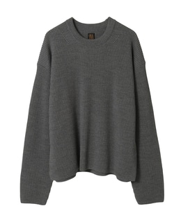 【BATONER/バトナー】セーター/SOLID WOOL RIB CREW NECK