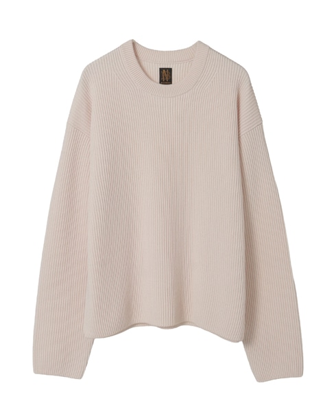 【BATONER/バトナー】セーター/SOLID WOOL RIB CREW NECK 詳細画像 アイボリー 1