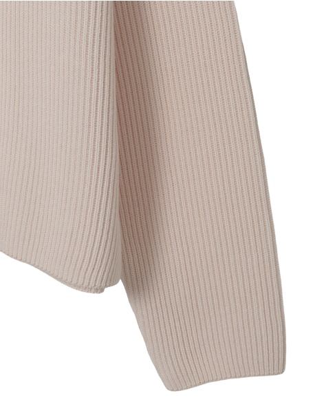 【BATONER/バトナー】セーター/SOLID WOOL RIB CREW NECK 詳細画像 アイボリー 4