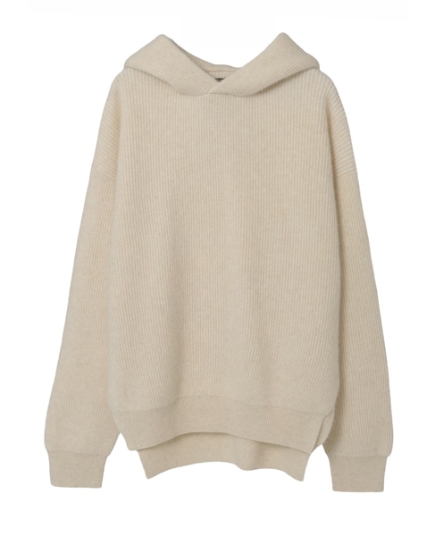 【BATONER/バトナー】セーター/CASHMERE FOX PULL PARKER 詳細画像 アイボリー 1