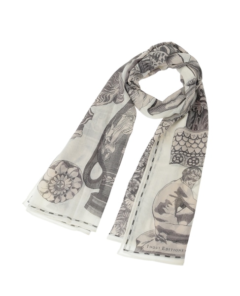 INOUI EDITIONS イヌイエディションズ ストール 美品 イヌイエディションズ ストール 大判 ウール100% INOUI EDITIONS