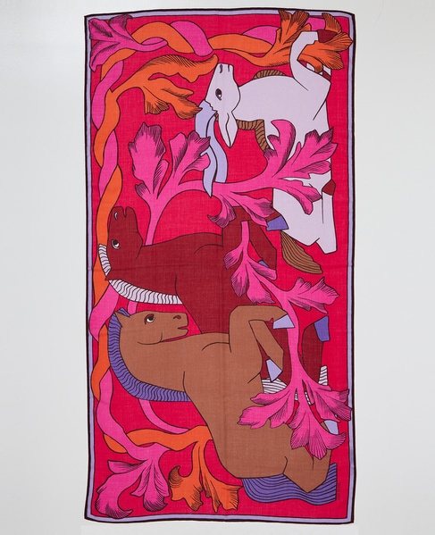 【INOUI EDITIONS/イヌイエディション】ストール/CAVALE 詳細画像 レッド 2