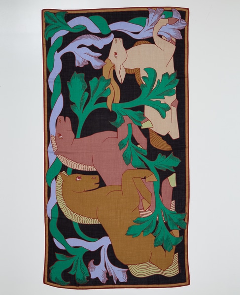 【INOUI EDITIONS/イヌイエディション】ストール/CAVALE 詳細画像 ブラック 2