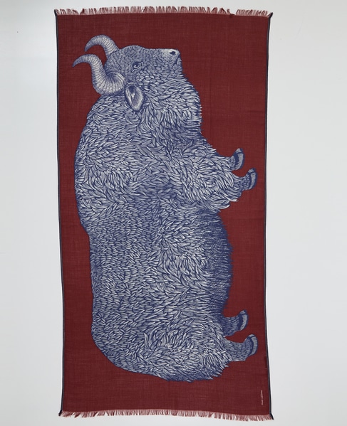 【INOUI EDITIONS/イヌイエディション】ストール/WALTER 詳細画像 ボルドー 2