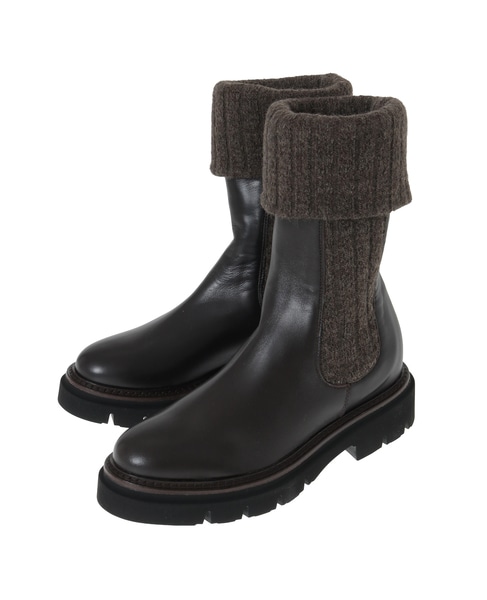 【LUCA GROSSI/ルカグロッシ】ミドルブーツ/L456T ALOIO 詳細画像 ダークブラウン 1