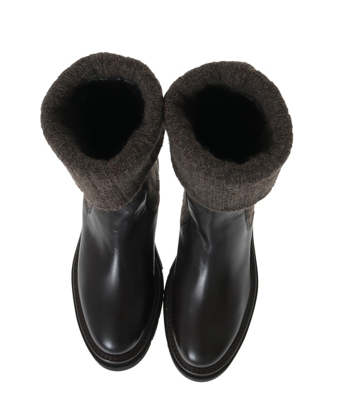 【LUCA GROSSI/ルカグロッシ】ミドルブーツ/L456T ALOIO 詳細画像 ダークブラウン 2