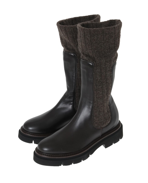 【LUCA GROSSI/ルカグロッシ】ミドルブーツ/L456T ALOIO 詳細画像 ダークブラウン 9