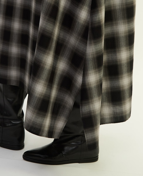 オンブレチェックノースリーブワンピース 詳細画像 ブラック×ライトグレー 7