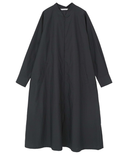 タイプライター/リヨセルストライプフロントZIPワンピース