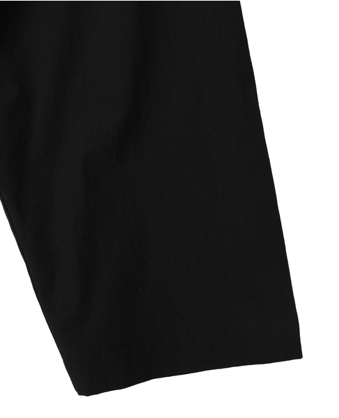 オーガニックコットンクレポンバンドカラーシャツドレス 詳細画像 ブラック 4