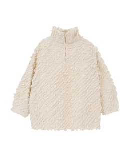 フリンジカットJQスタンドカラーブラウス