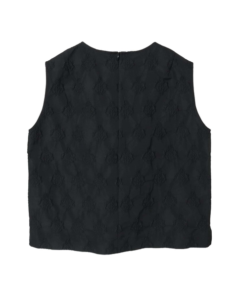 オーナメントJQノースリーブブラウス 詳細画像 ブラック 2