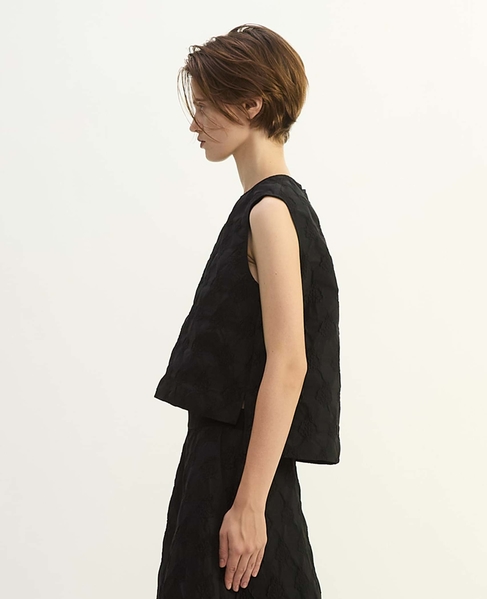 オーナメントJQノースリーブブラウス 詳細画像 ブラック 9