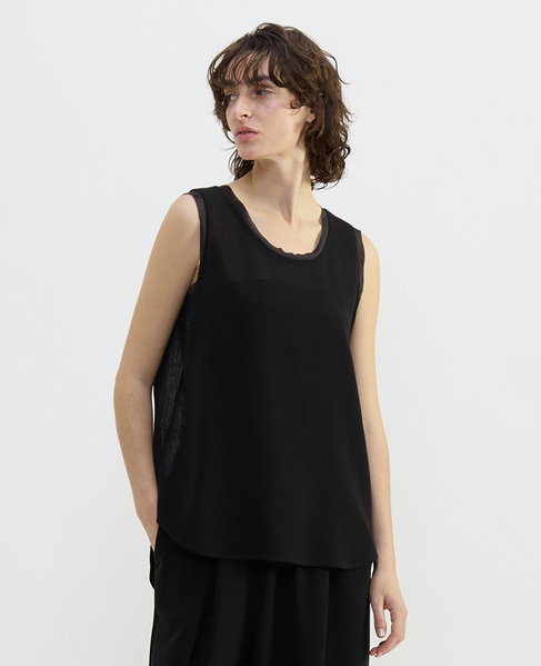 ウールメッシュタンクトップ 詳細画像 ブラック 1