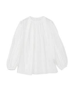 アセテートリヨセルローンシアーギャザーブラウス