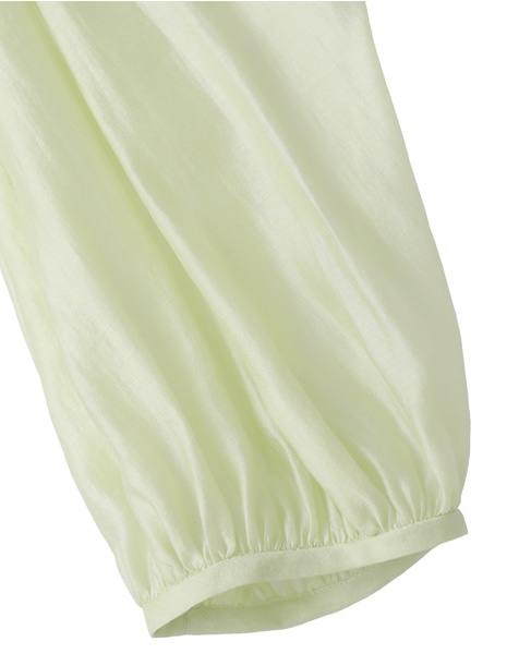 アセテートリヨセルローンシアーギャザーブラウス 詳細画像 イエロー 12