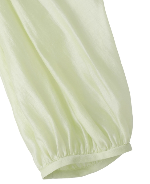 アセテートリヨセルローンシアーギャザーブラウス 詳細画像 イエロー 8