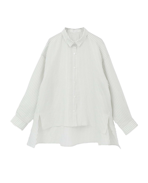 タイプライター/リヨセルストライプレギュラーカラーシャツ 詳細画像 セージ 1