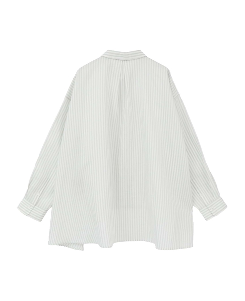タイプライター/リヨセルストライプレギュラーカラーシャツ 詳細画像 セージ 2