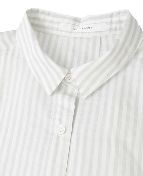 タイプライター/リヨセルストライプレギュラーカラーシャツ 詳細画像 セージ 3