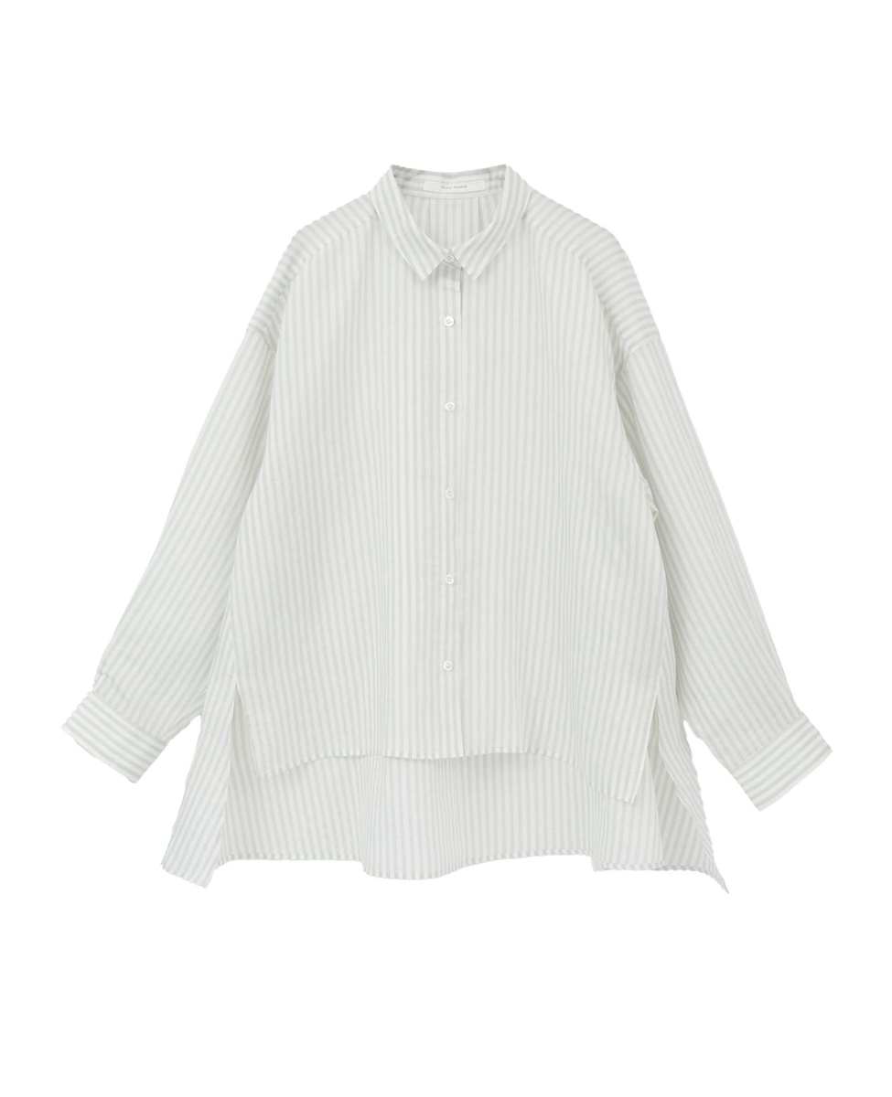 タイプライター/リヨセルストライプレギュラーカラーシャツ｜PLAIN