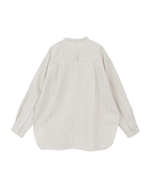 ヘンプコットンストライプシャツ 詳細画像 ベージュ 2