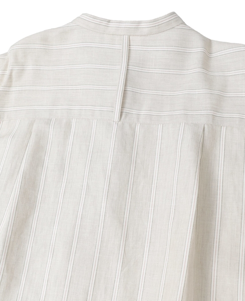 ヘンプコットンストライプシャツ 詳細画像 ベージュ 4