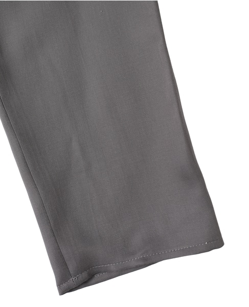 キュプラサテンクルーネックブラウス 詳細画像 グレー 5