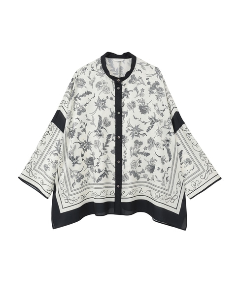 パネルプリントブラウス 詳細画像 ブラック 1