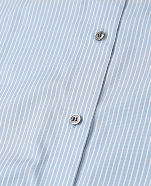 ハイカウントストライプバンドカラーシャツ 詳細画像 ブルーストライプ 5