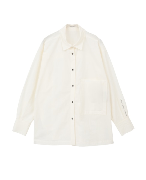 オーガニックコットンクレポンオーバーサイズシャツ 詳細画像 ホワイト 1