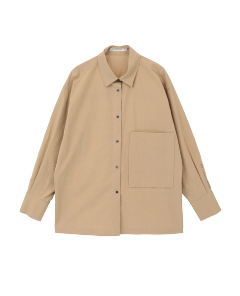オーガニックコットンクレポンオーバーサイズシャツ 詳細画像 ベージュ 1
