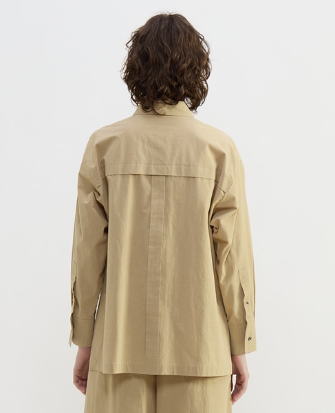 オーガニックコットンクレポンオーバーサイズシャツ 詳細画像 ベージュ 10