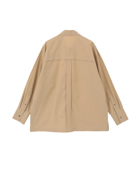オーガニックコットンクレポンオーバーサイズシャツ 詳細画像 ベージュ 2