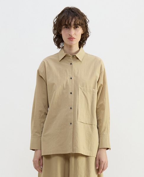 オーガニックコットンクレポンオーバーサイズシャツ 詳細画像 ベージュ 8