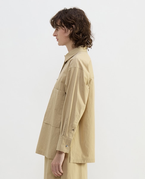 オーガニックコットンクレポンオーバーサイズシャツ 詳細画像 ベージュ 9