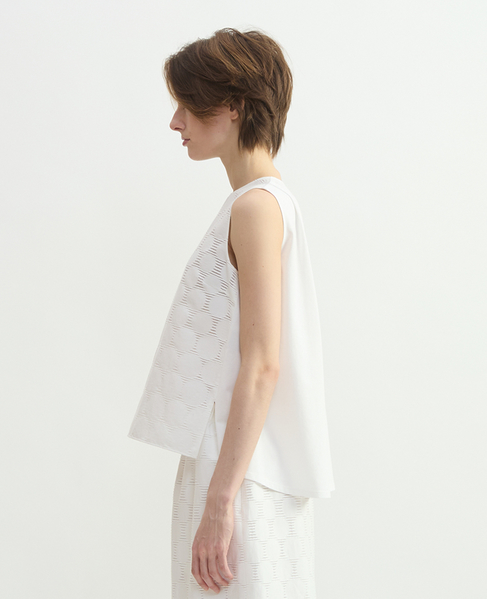 ドットジャガードワンピース 詳細画像 ホワイト 2