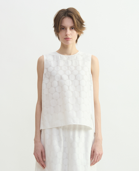 ドットジャガードワンピース 詳細画像 ホワイト 4