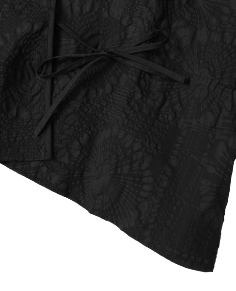 塩縮プリントカシュクールブラウス 詳細画像 ブラック 6