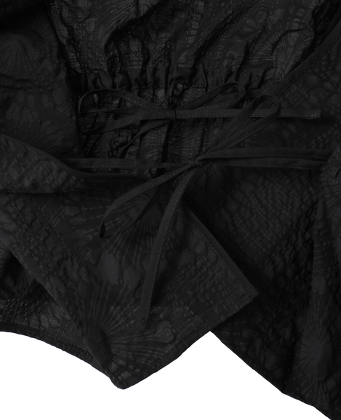 塩縮プリントカシュクールブラウス 詳細画像 ブラック 7