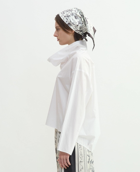 タイプライターハイネックブラウス 詳細画像 ホワイト 3
