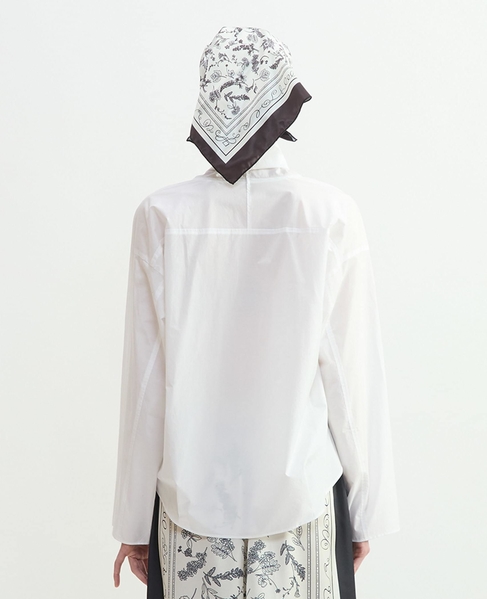 タイプライターハイネックブラウス 詳細画像 ホワイト 4