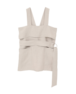 高密度ツイルジャパンリネンエプロンプルオーバー