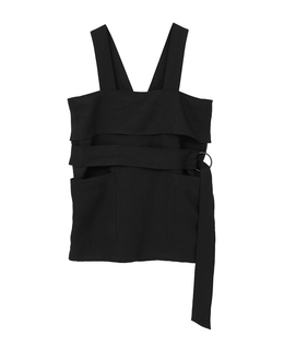 高密度ツイルジャパンリネンエプロンプルオーバー