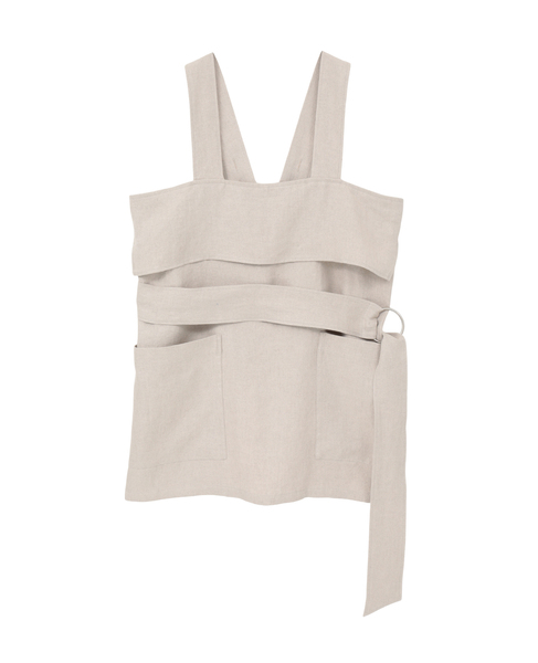 高密度ツイルジャパンリネンエプロンプルオーバー 詳細画像 キナリ 1