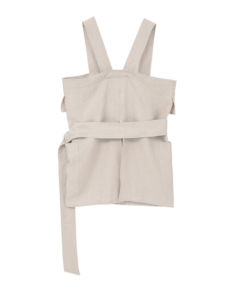 高密度ツイルジャパンリネンエプロンプルオーバー 詳細画像 キナリ 2