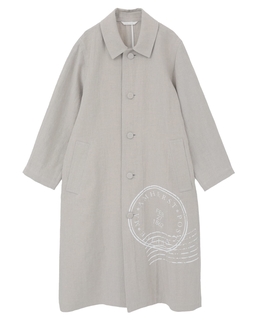 ナチュラルリネンワッシャーステンカラーコート