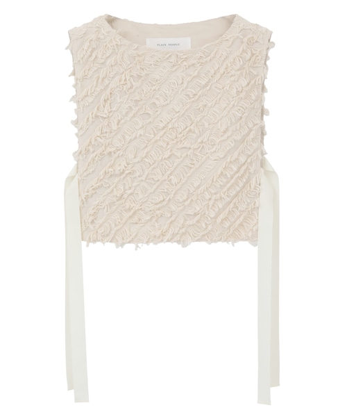 フリンジカットJQショートベスト 詳細画像 アイボリー 1